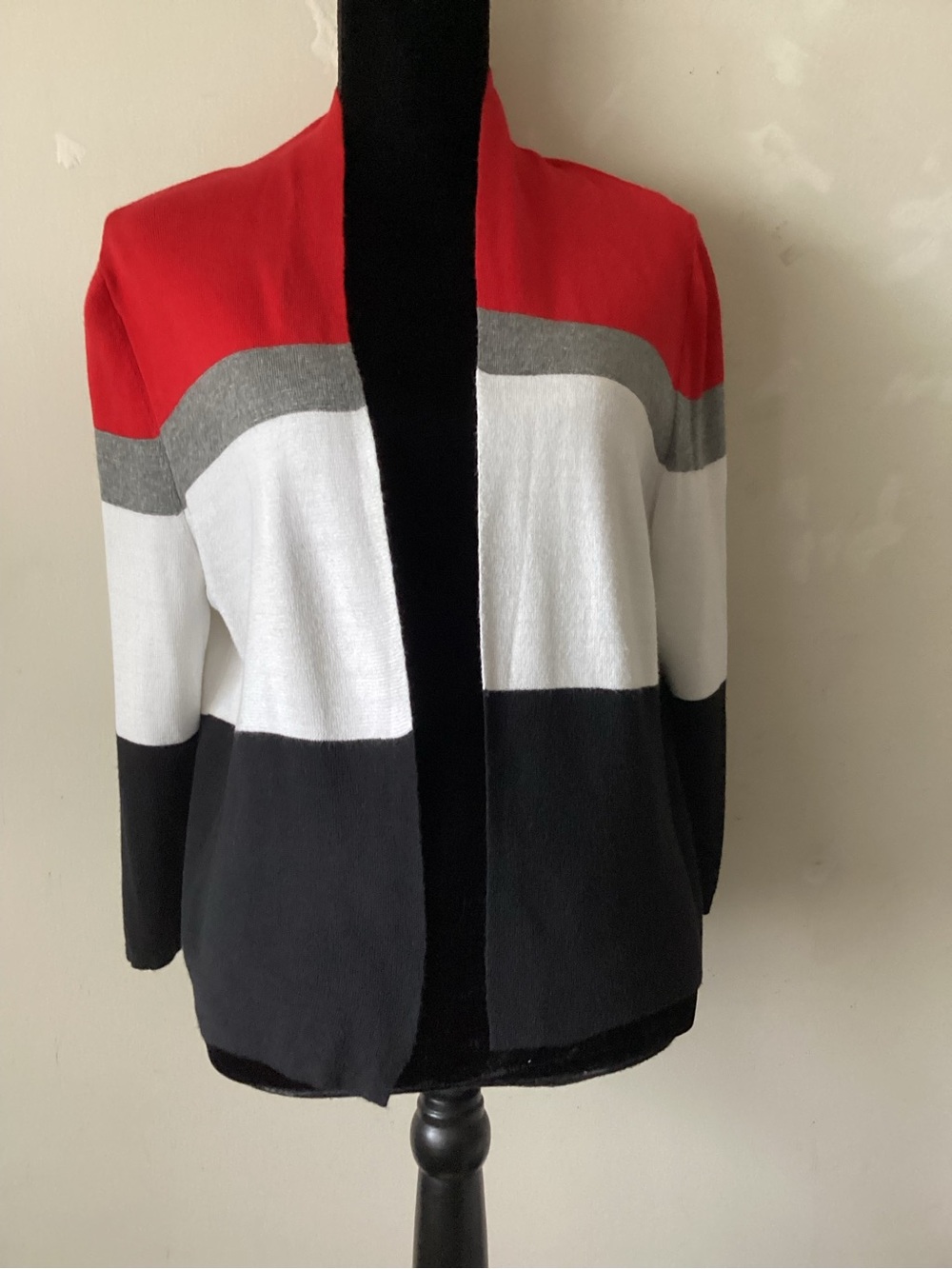 Liz Claiborne colorOpen Front Women’s Sweater Cardigan - Red, White, Gray, Black